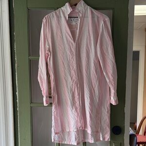 Frank and Eileen Pink Striped Shirt size Medium